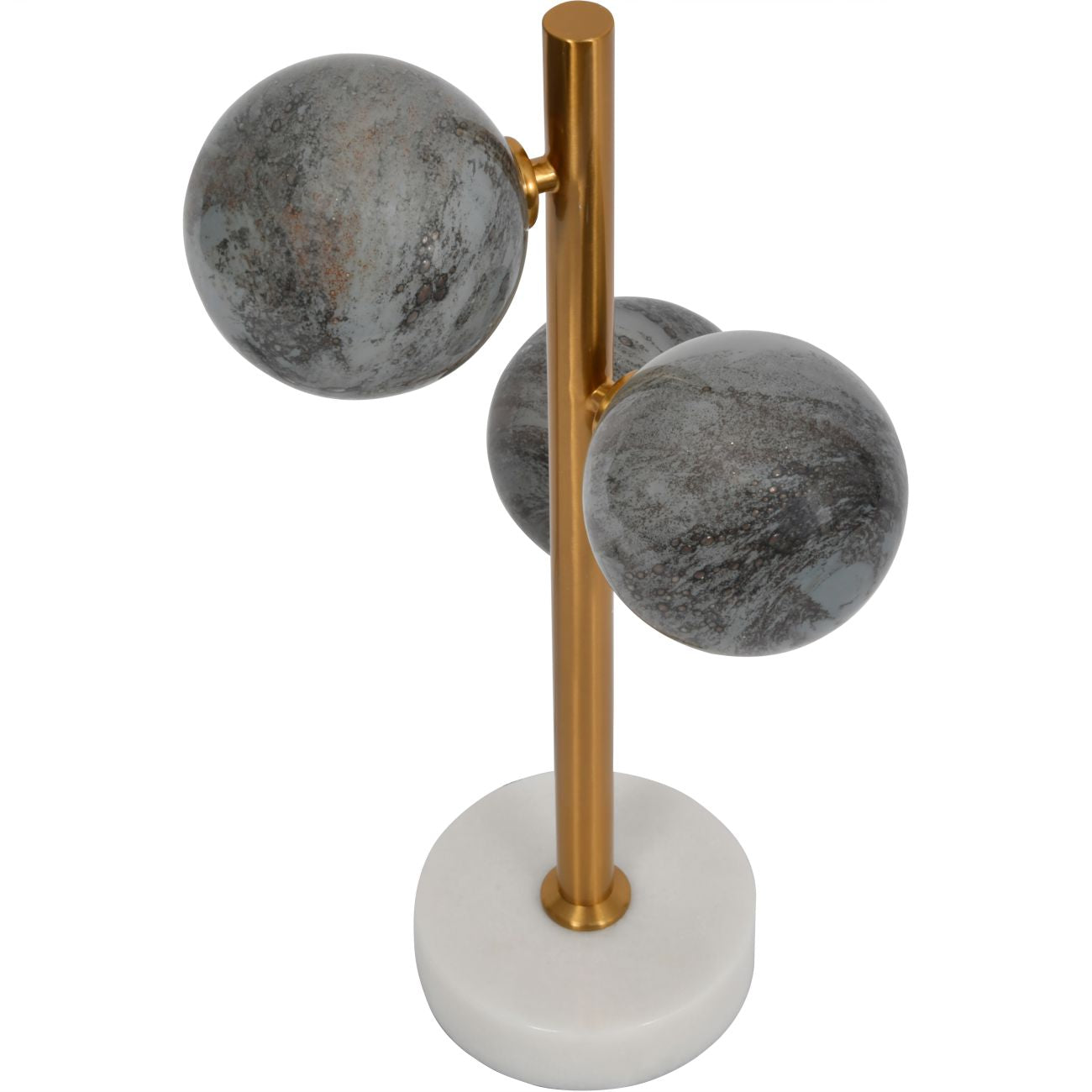 Constellation Bronze & White Marble Orb Table Lamp